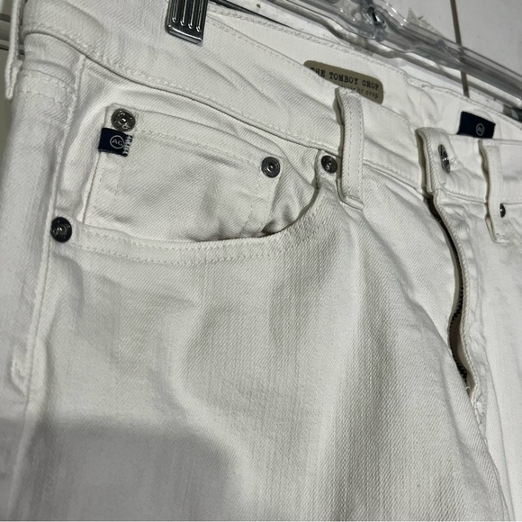 Adriano Goldschmied The Tomboy Crop Relaxed Straight Leg Jeans White Size 29 - Picture 6 of 13